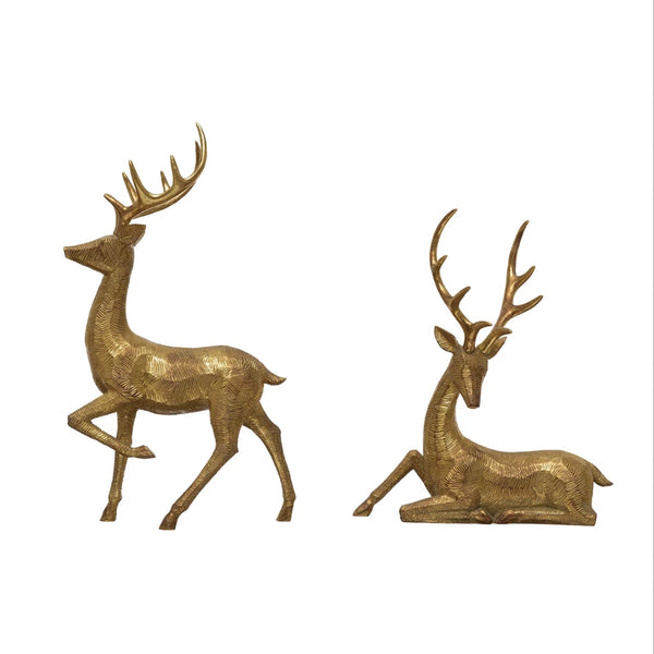 Resin Deer, Gold Finish - 2 Styles