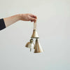 Hanging Metal Bells Distressed Pewter Finish