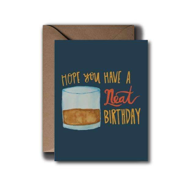 Neat Cocktail Birthday Greeting Card