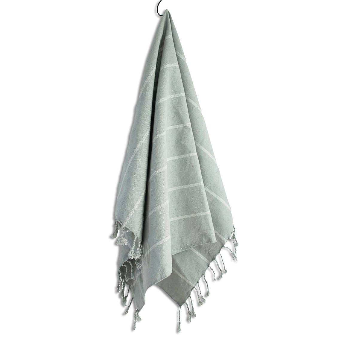 Oversized Woven Hand Towel - Sage Green