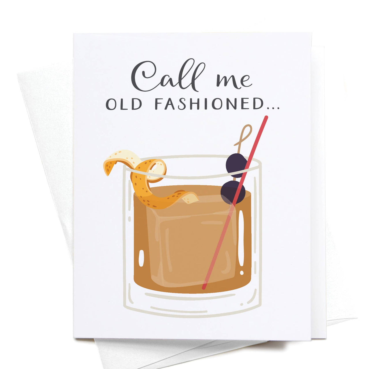 Call Me Old Fashioned Cocktail Card