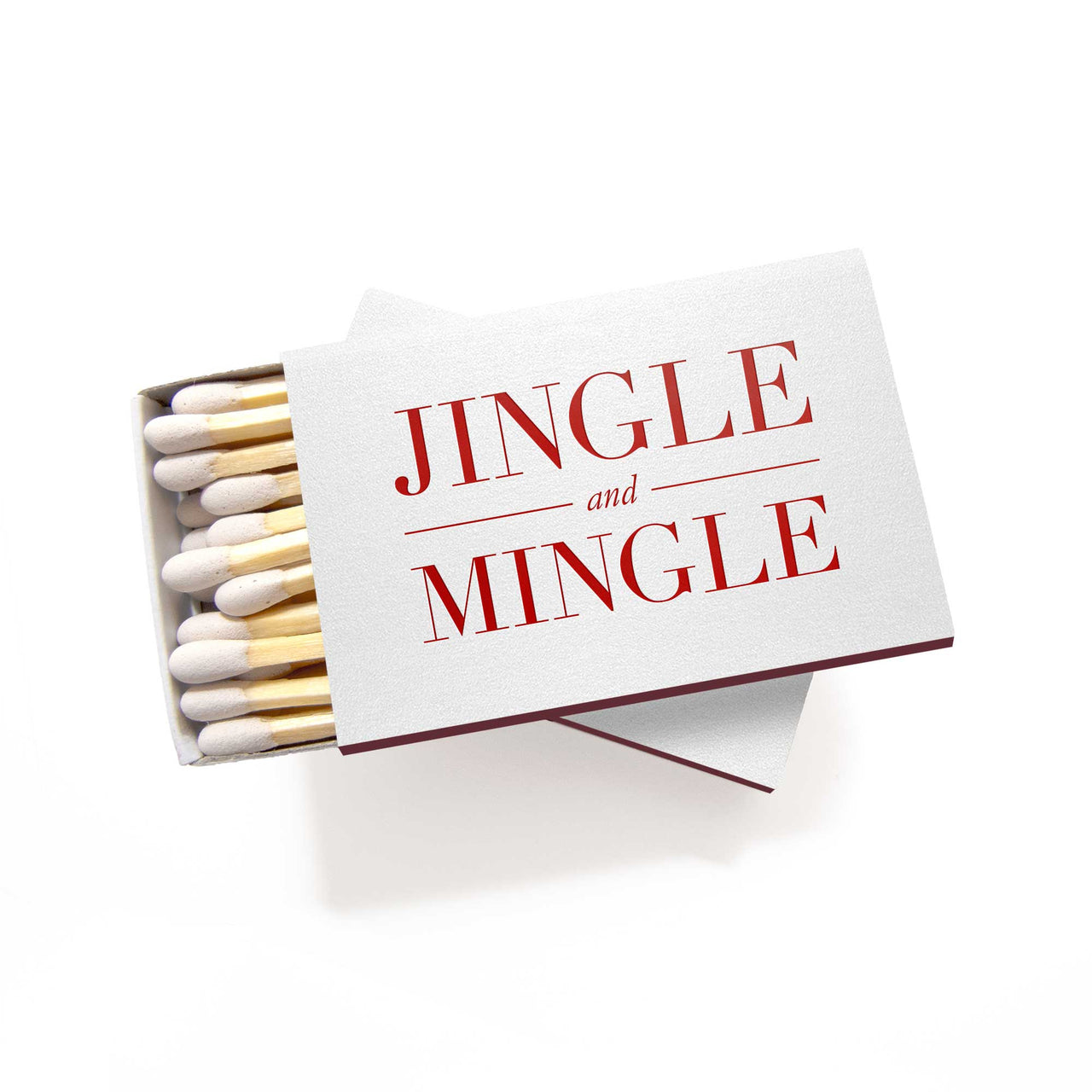 Jingle and Mingle Christmas Matches in White Metallic Red