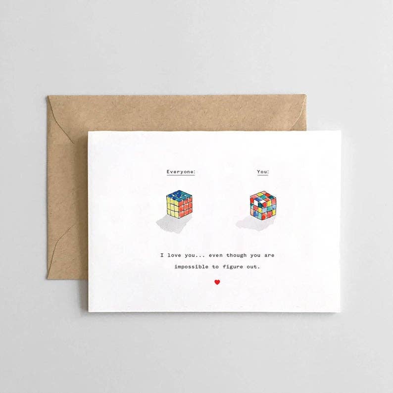 Rubix Cube Valentine Card