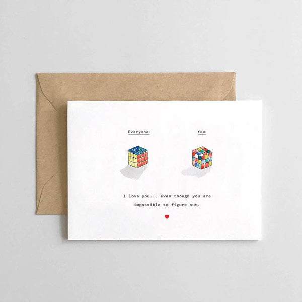 Rubix Cube Valentine Card