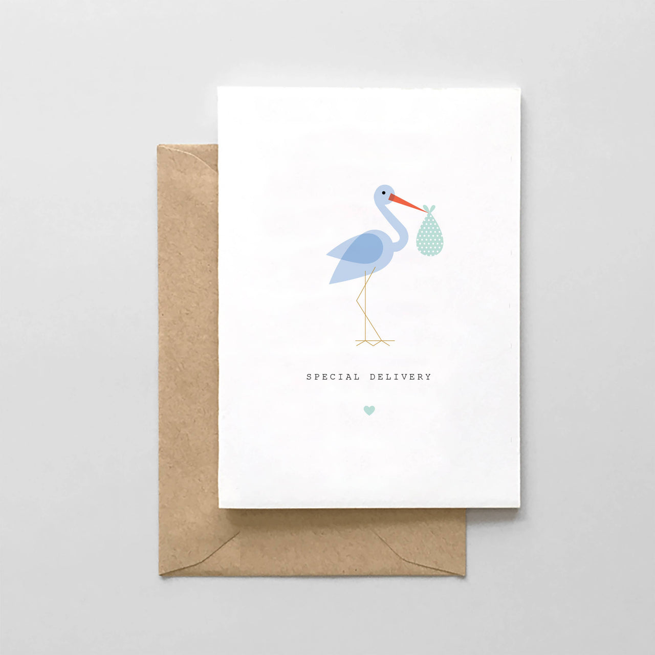 Special Delivery Baby Stork Card