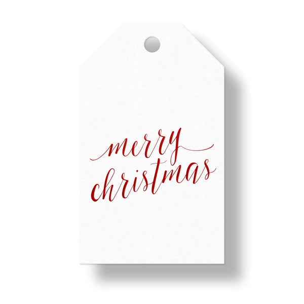 Merry Christmas Gift Tags with Ribbon