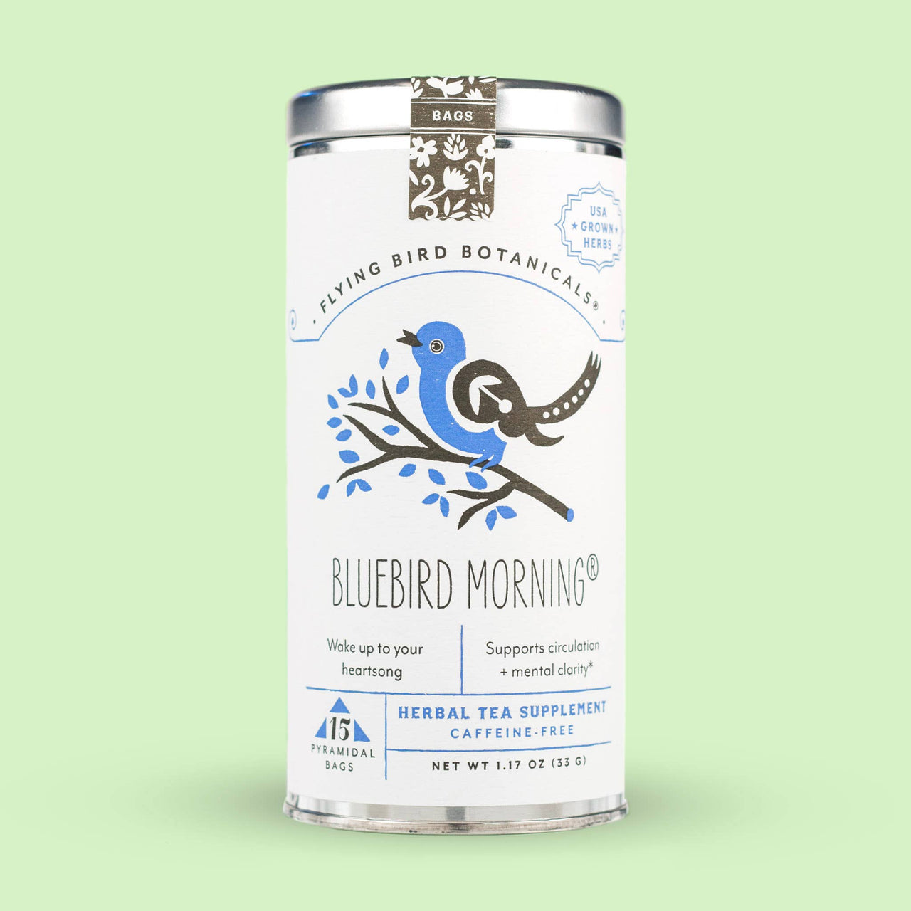 Bluebird Morning – 15 Tea Bag Tea Tin