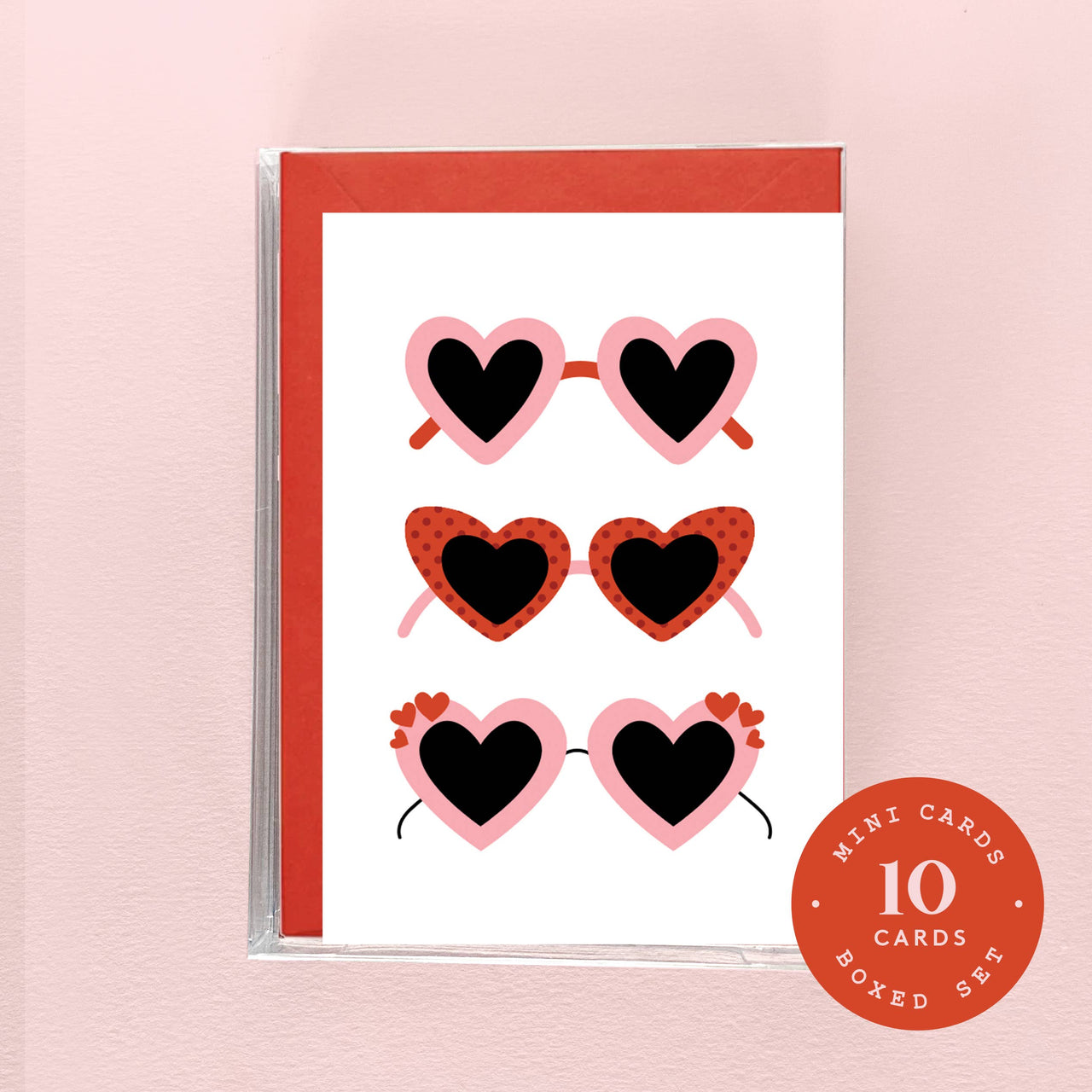 Mini Boxed Set - Baddie Heart Sunglasses -  10 Cards