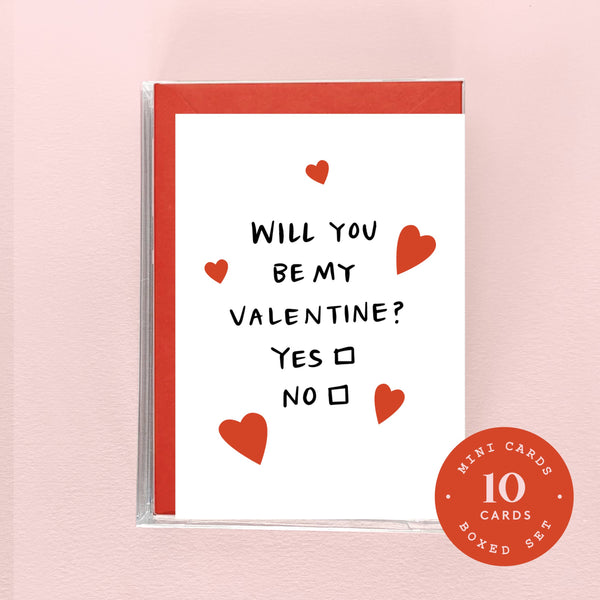 Mini Card Boxed Set - Will You Be My Valentine?