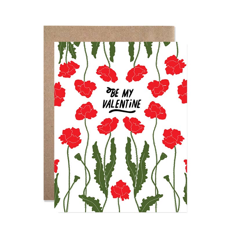 Valentine Poppies Card