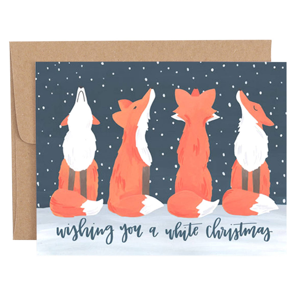 Fox Christmas Holiday Greeting Card