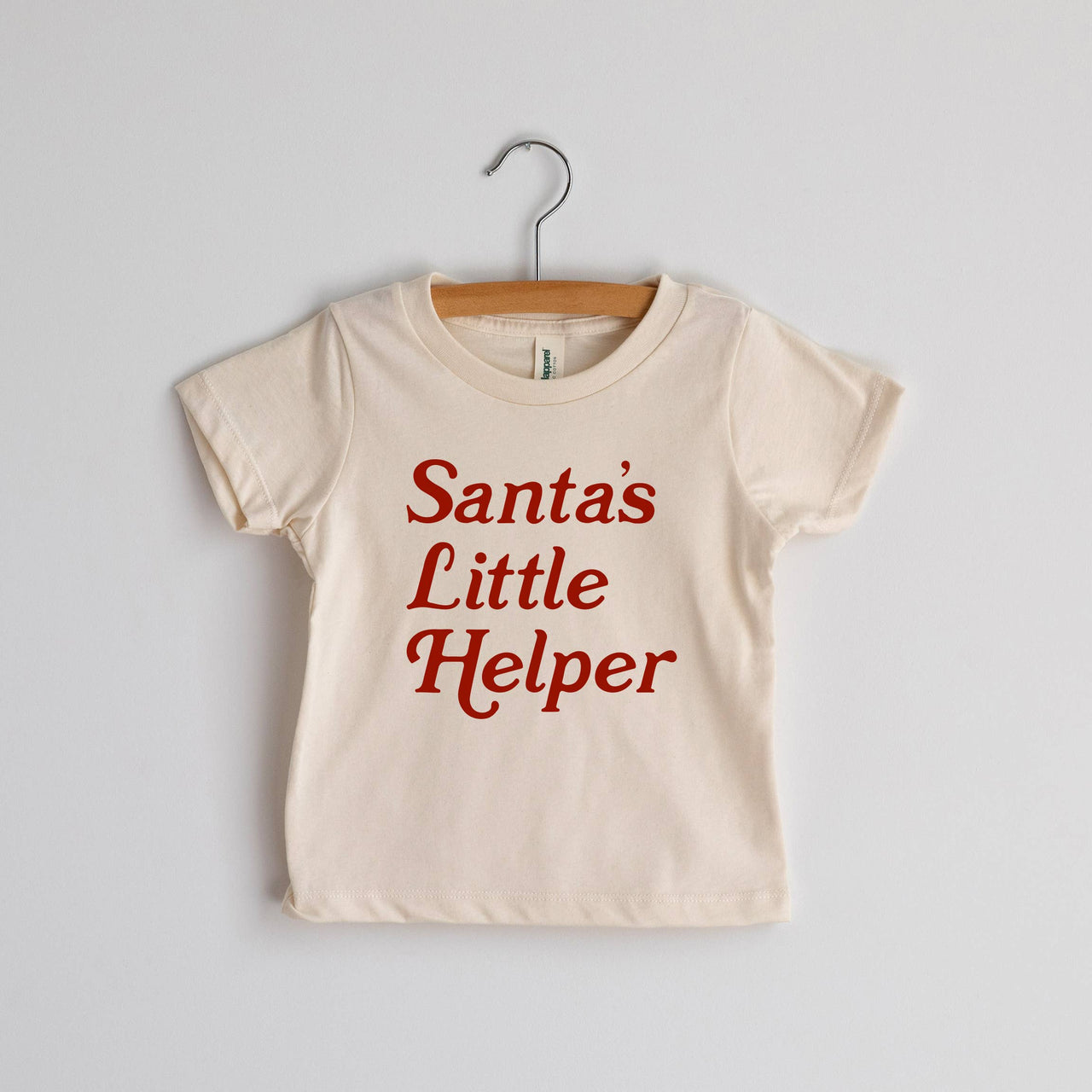 Santa's Little Helper Organic Baby & Kids Christmas Tee