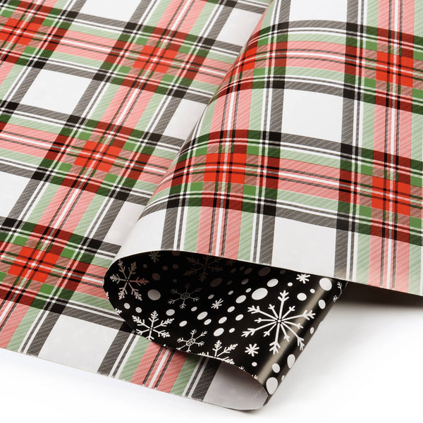 Gift Wrap - Cream Plaid