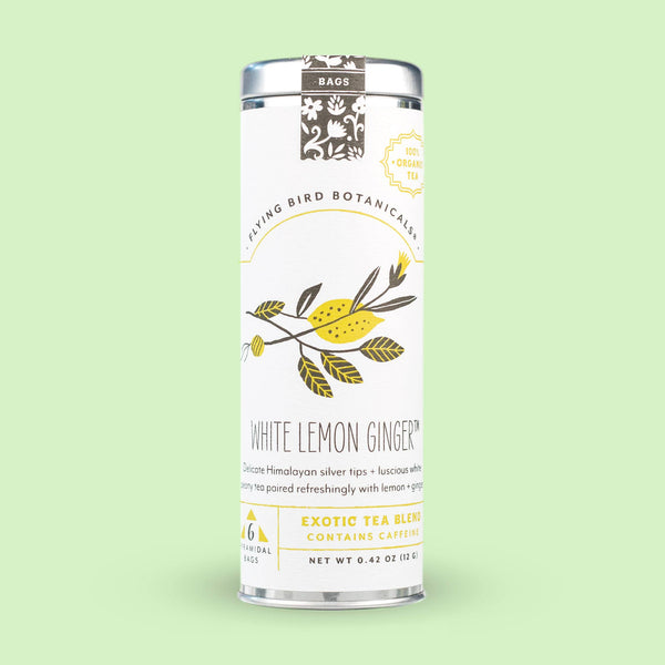 White Lemon Ginger – 6 Tea Bag Tin