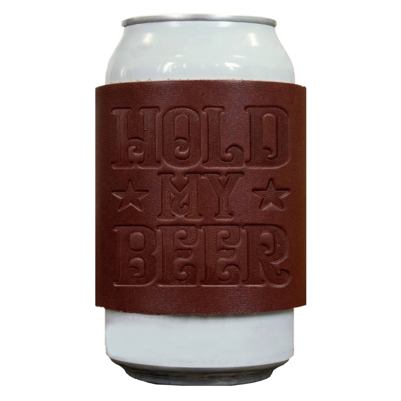 "Hold My Beer" Leather Can Holder