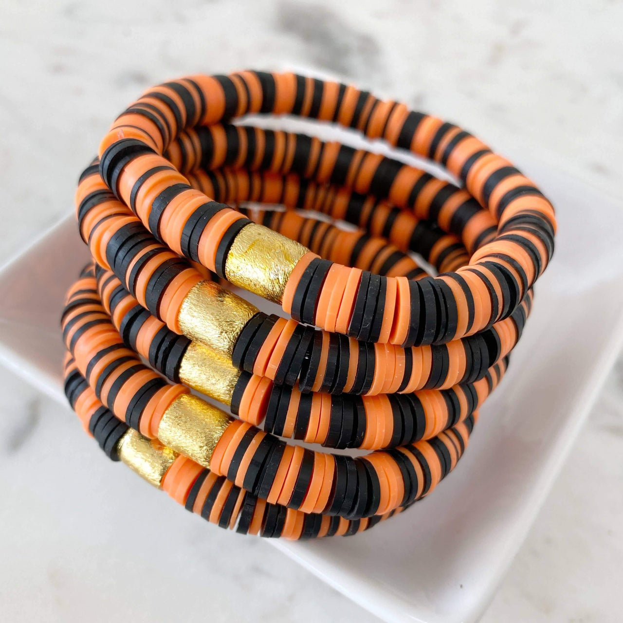 Orange & Black Color POP Bracelet