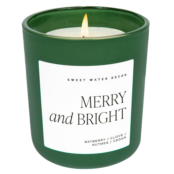 Merry and Bright Soy Candle - Matte Jar