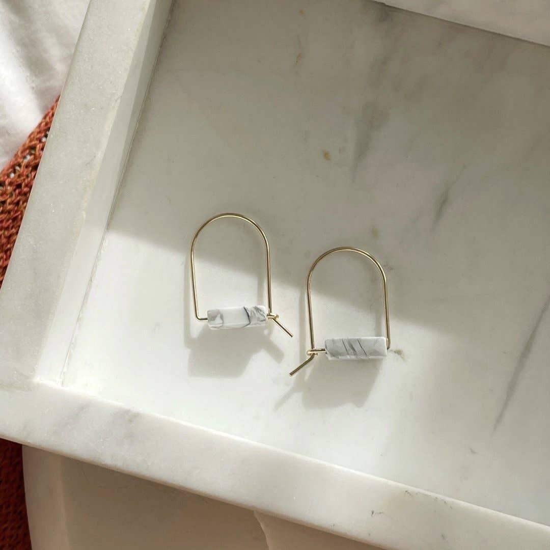 Howlite Arches Earrings