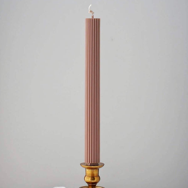 Rome Pillar Candle - Light Brown