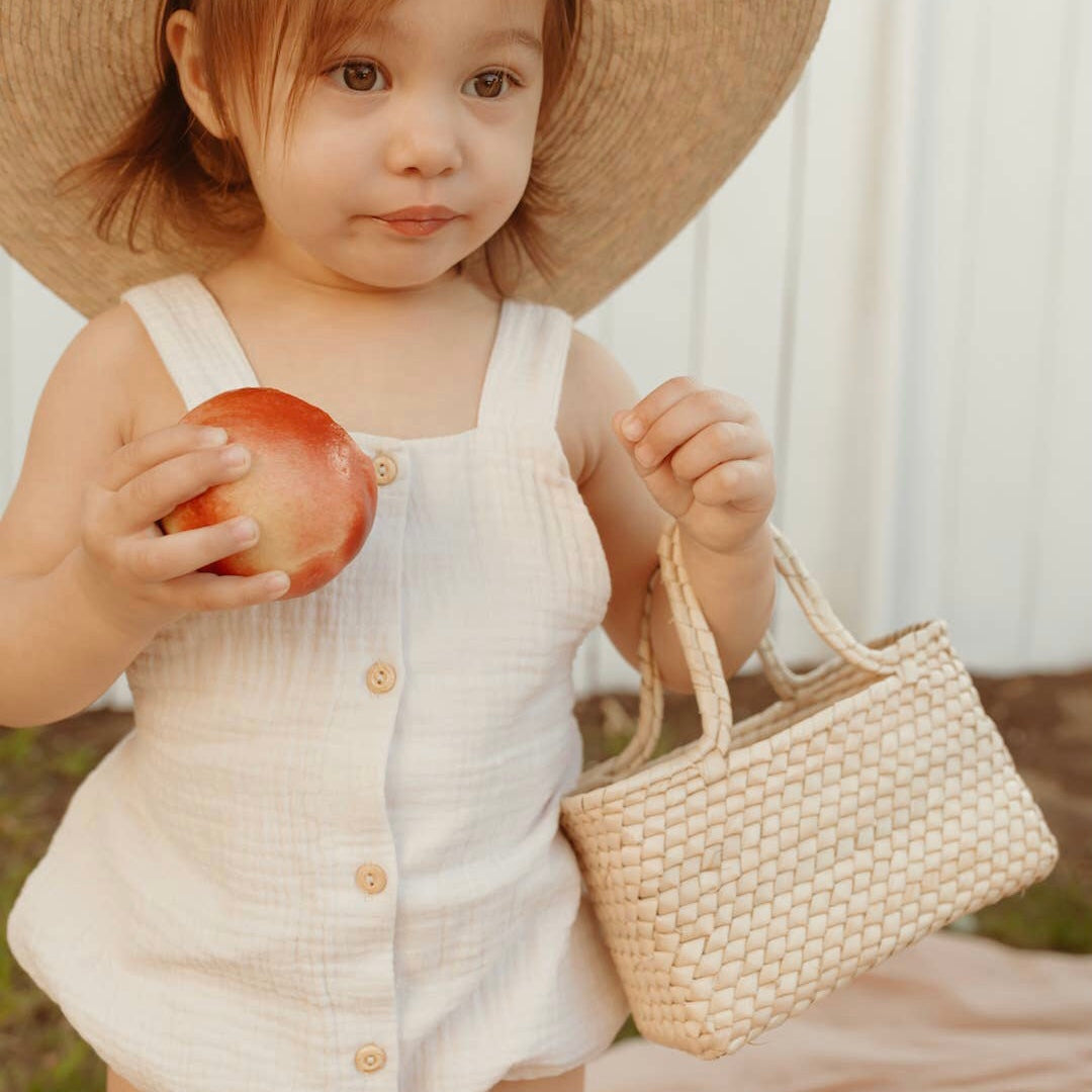 Mini Magnolia Straw Basket