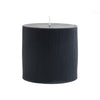 Unscented Pleated Pillar Candle- Noir