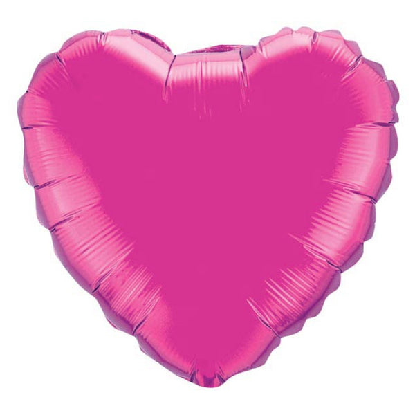 18” Magenta Heart Foil Balloon