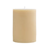 Unscented Pleated Pillar Candle- Eggnog