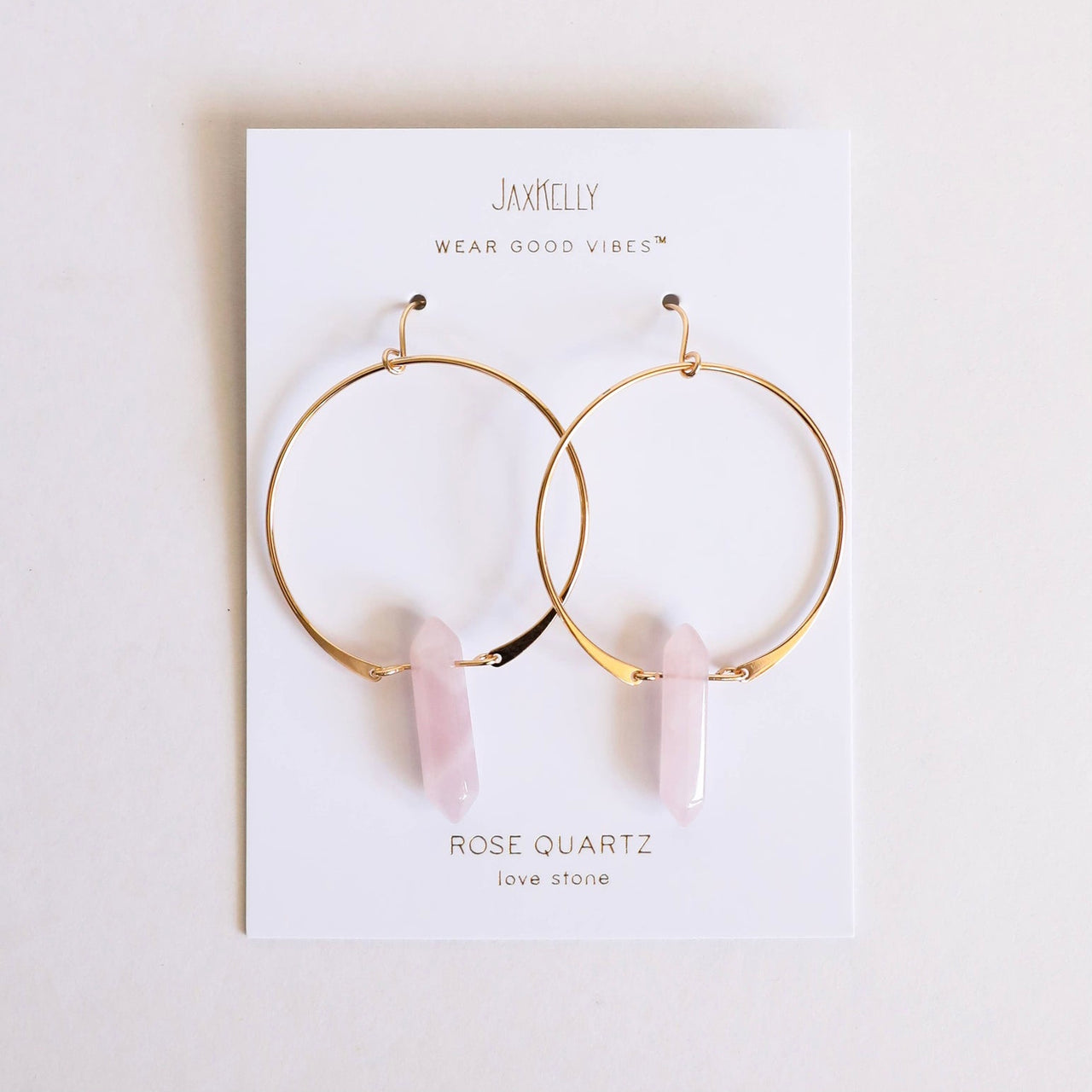Hoops - Rose Quartz
