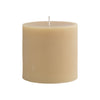 Unscented Pleated Pillar Candle- Eggnog