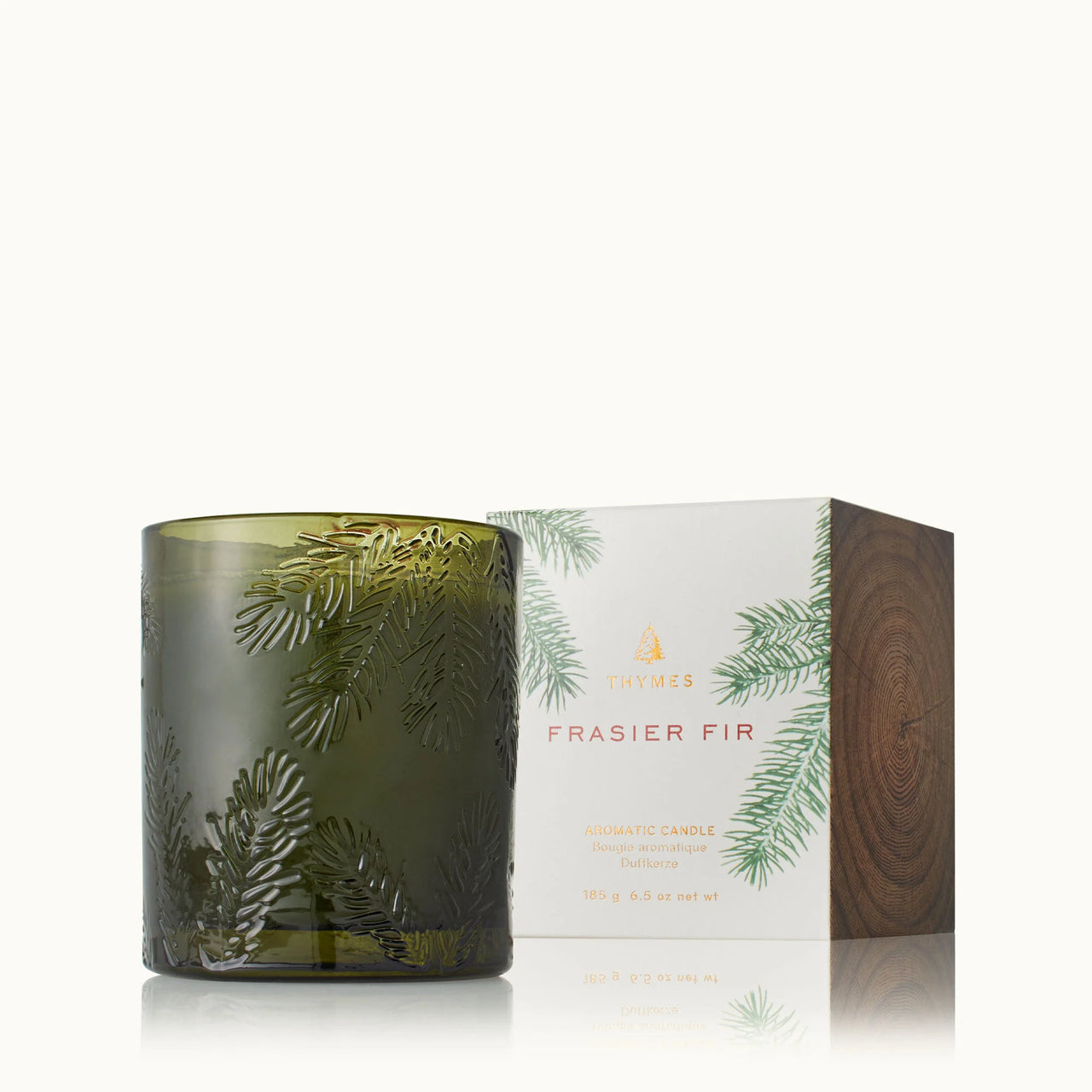 Frasier Fir Poured Candle - Molded Green Glass