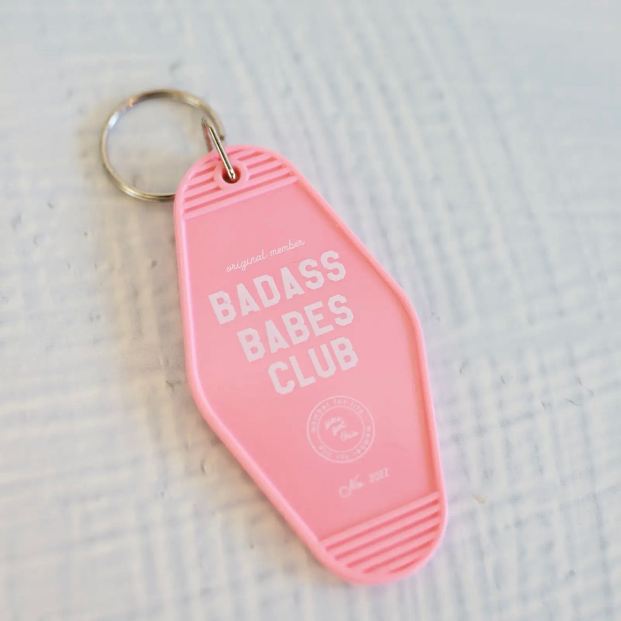 Badass Babe Club Retro Acrylic Hotel Keychain