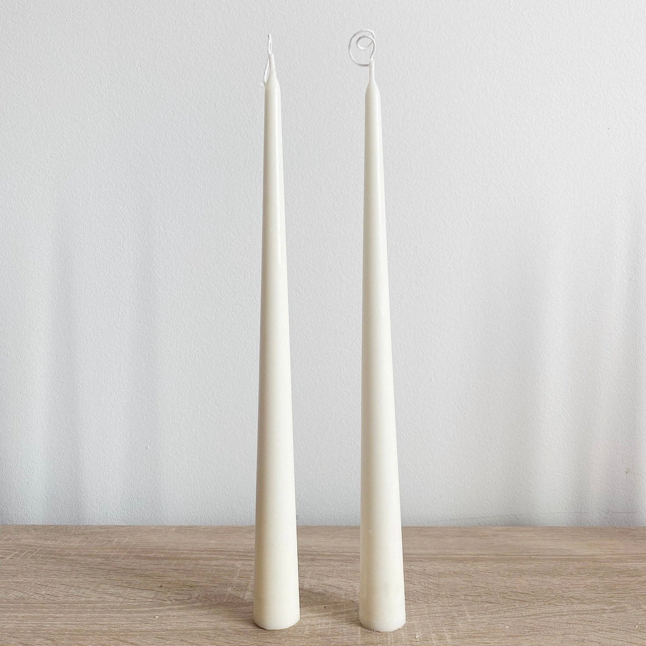White Tall Tapered Candlesticks