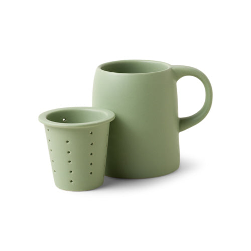 Ceramic Tea Infuser Mug- Sage