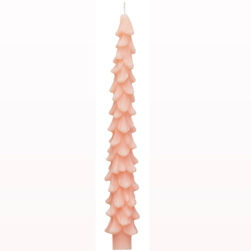 Tree Shaped Taper Candle - Pink