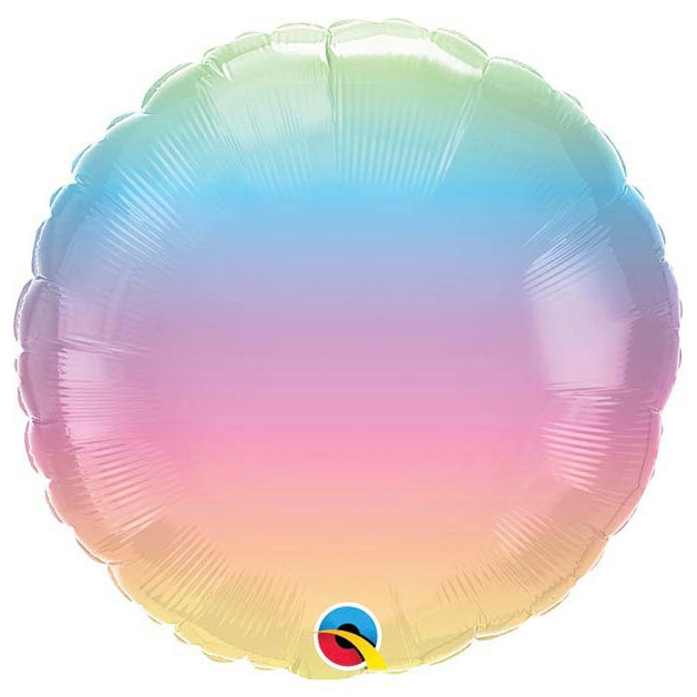Pastel Round Ombre Foil Balloon