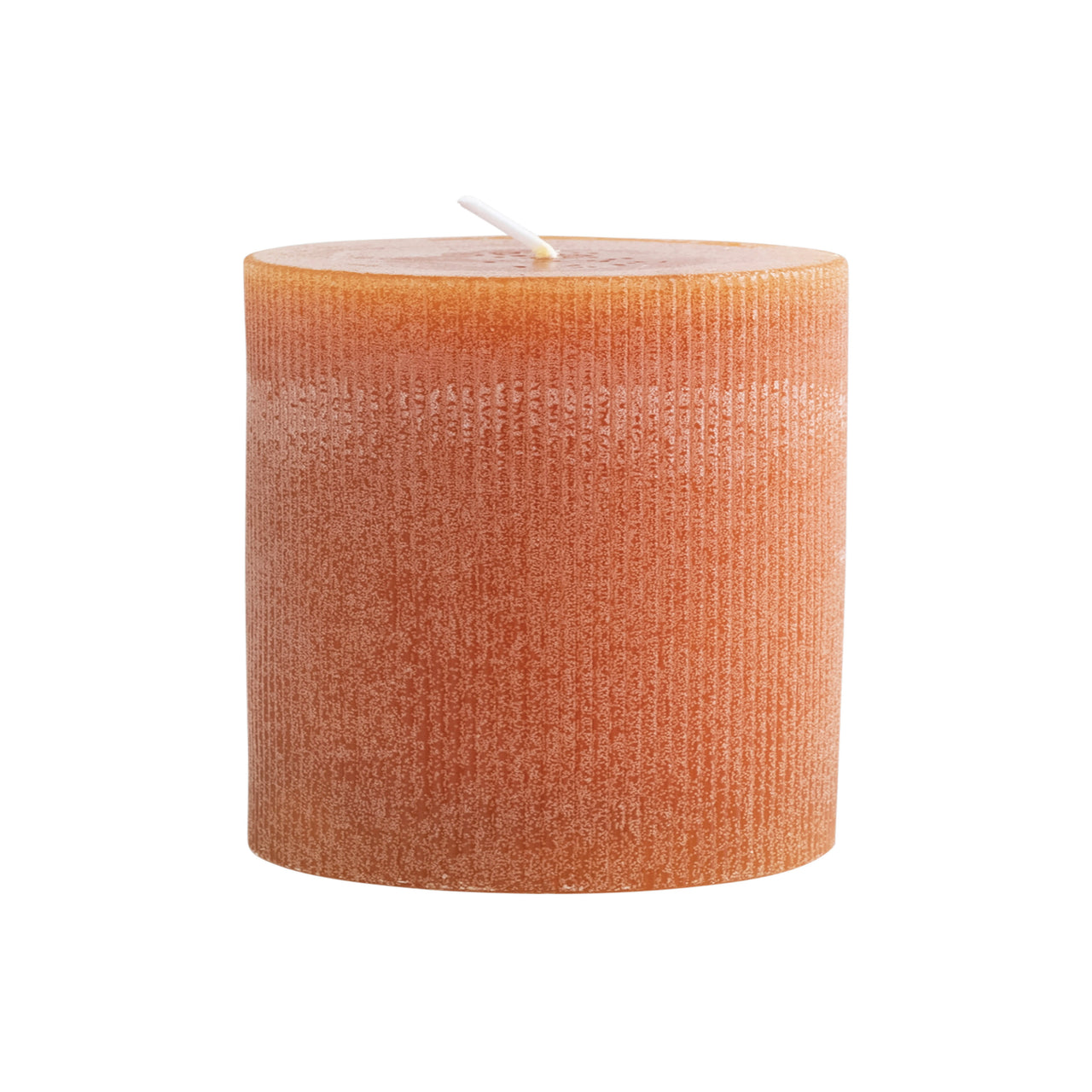 Unscented Pleated Pillar Candle- Acorn