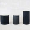 Unscented Pleated Pillar Candle- Noir