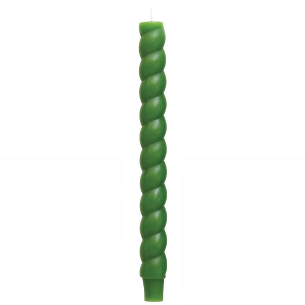 Twisted Taper Candle- Green
