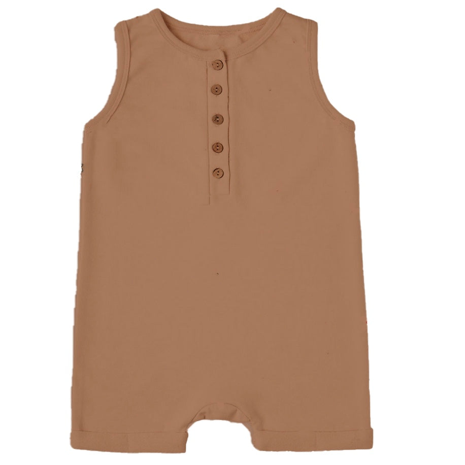 Shorty Baby Romper- Toasted Nut