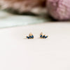 Offset Trio Studs - Sapphire