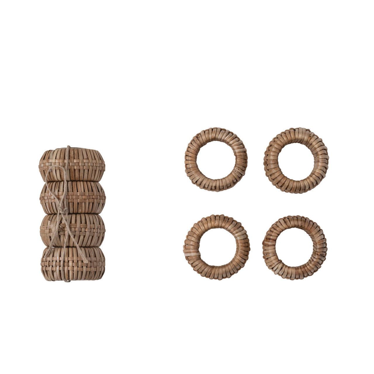 Hand-Woven Rattan Napkin Rings