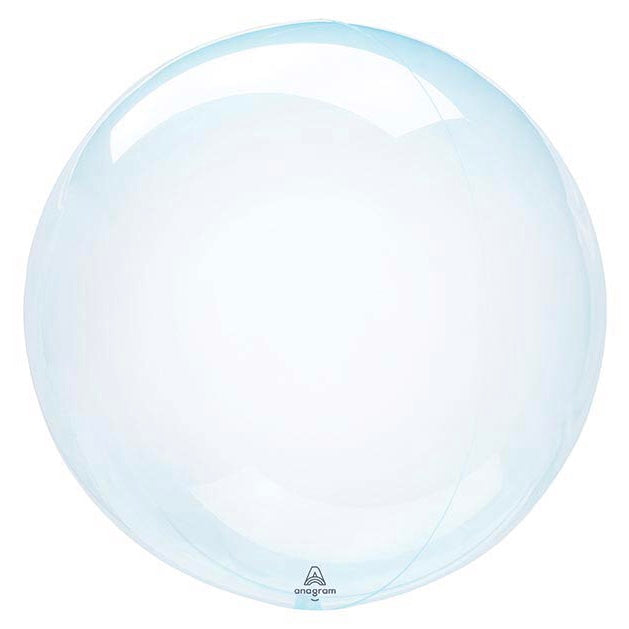 18 Inch Blue Crystal Clear Balloon