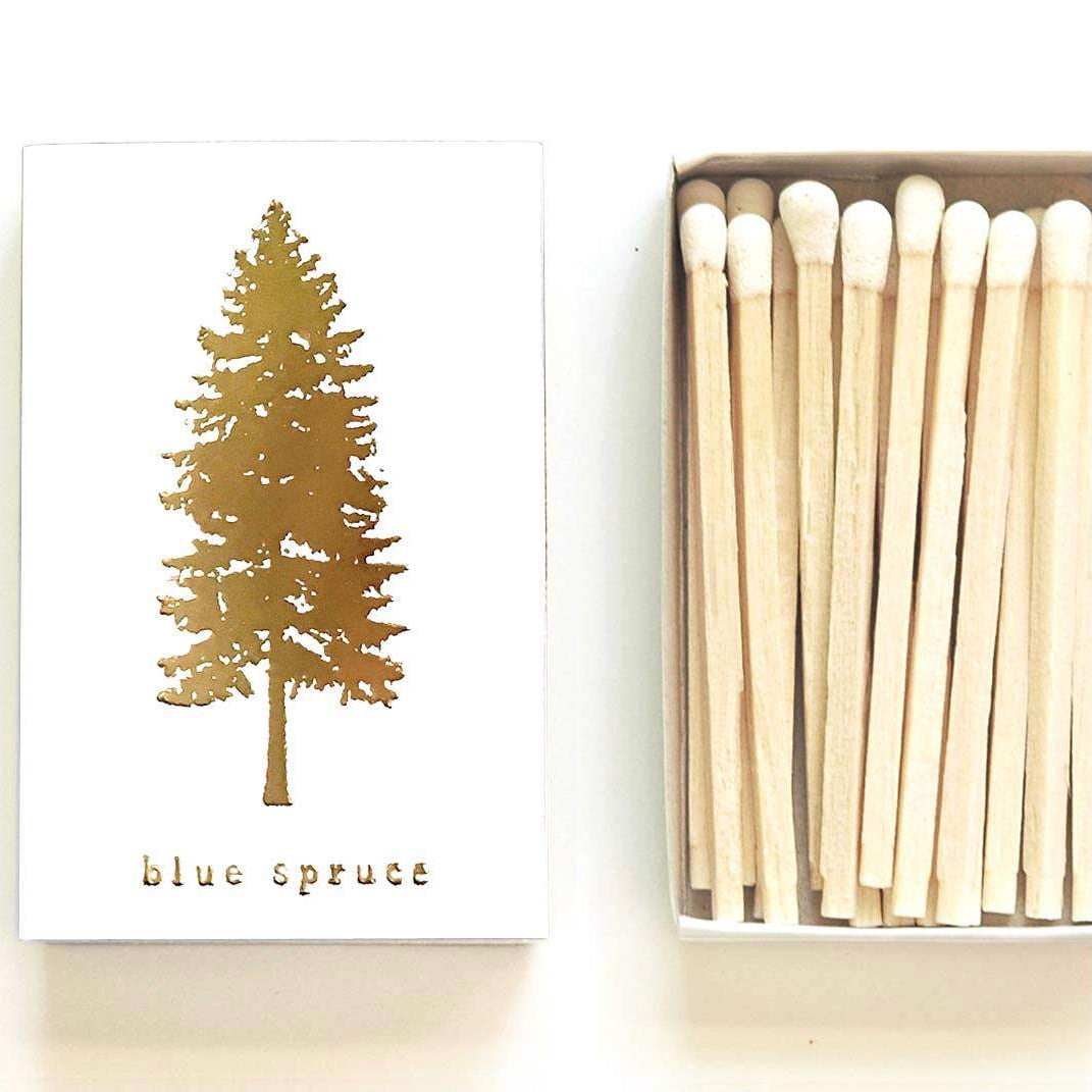 Blue Spruce Tree Matchbox