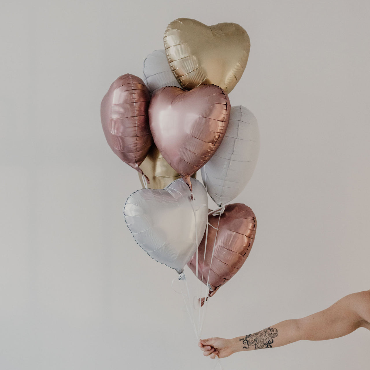 Muted Heart Balloon Bouquet